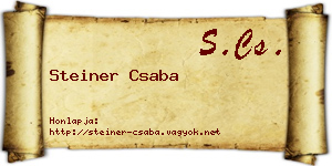 Steiner Csaba névjegykártya